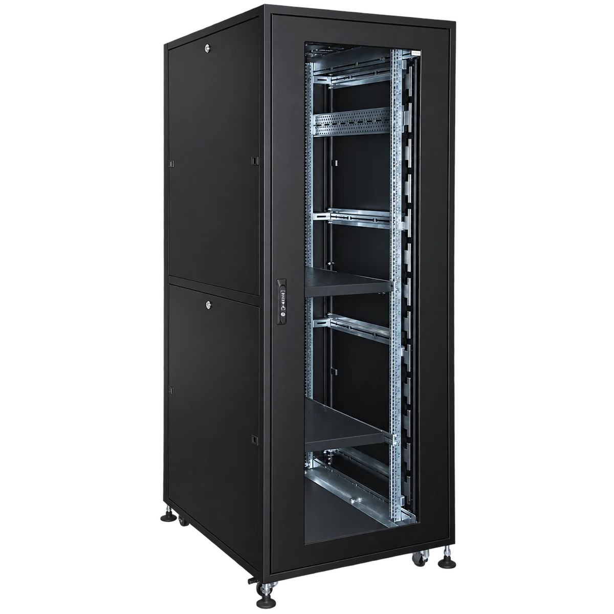 Racksis® cam kapılı dikili tip rack kabinet